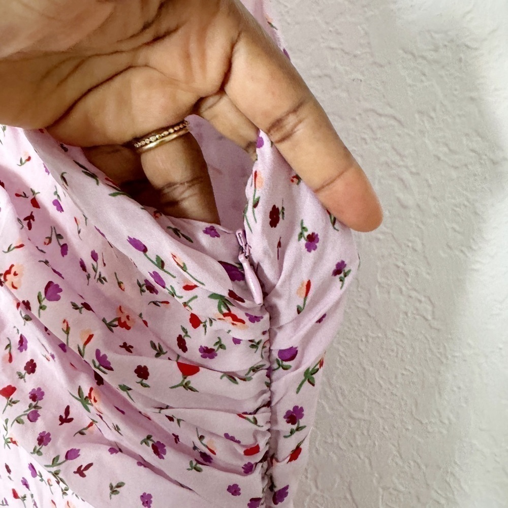 Nicholas Floral Drape Front Dress - Picture 6 of 10